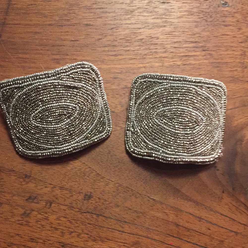 Vintage beaded shoe cuffs